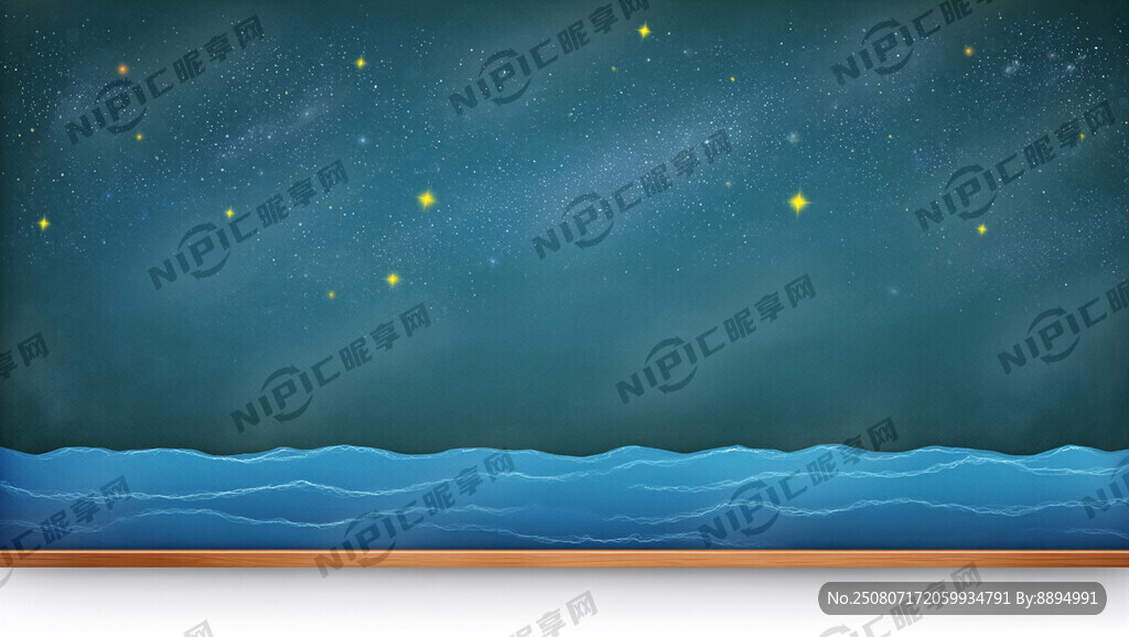 做黑板报背景矢量图 上面星空