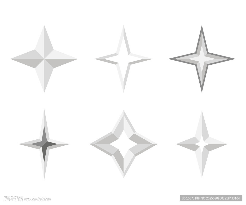 立体星形图案设计元素
