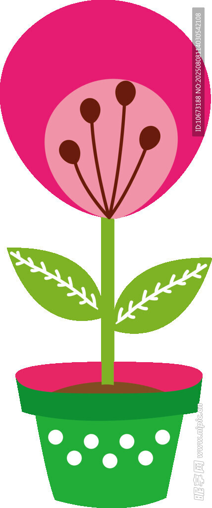 粉色花朵绿植盆栽