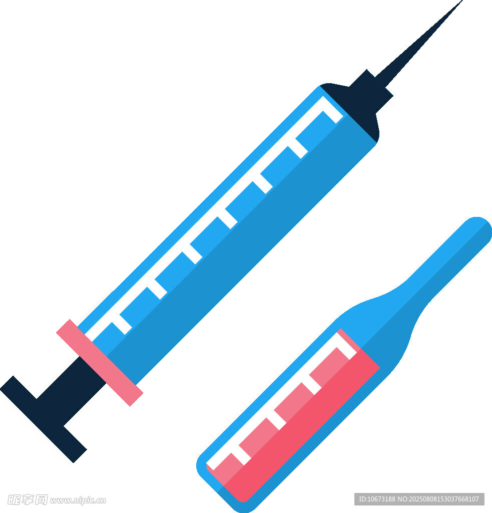 医用注射器与安瓿瓶图示