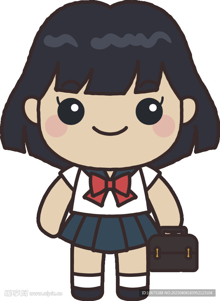 可爱日系校服女孩形象