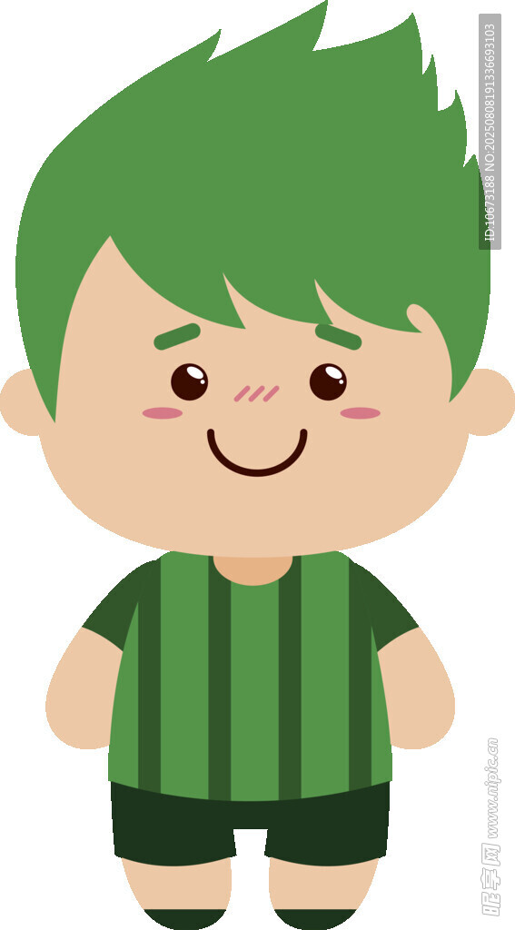 绿衣小男孩卡通形象