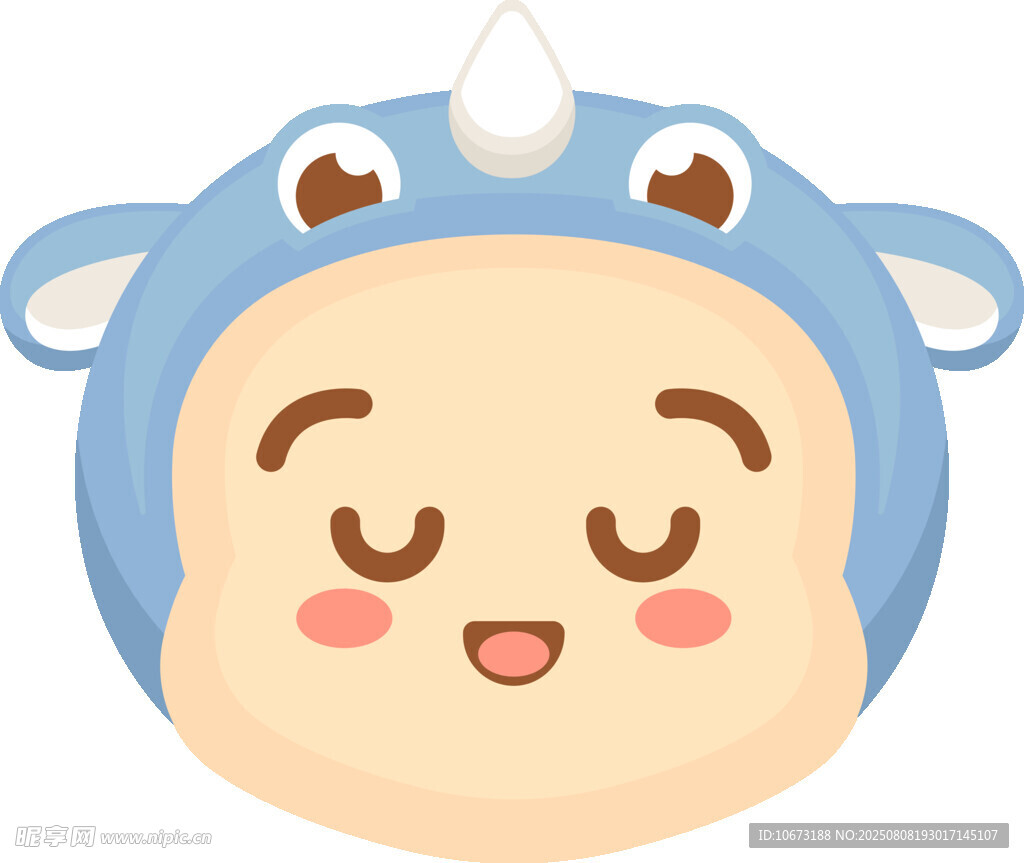 可爱蓝角宝宝头像