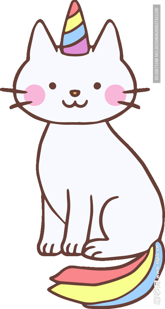 独角兽猫咪梦幻可爱形象