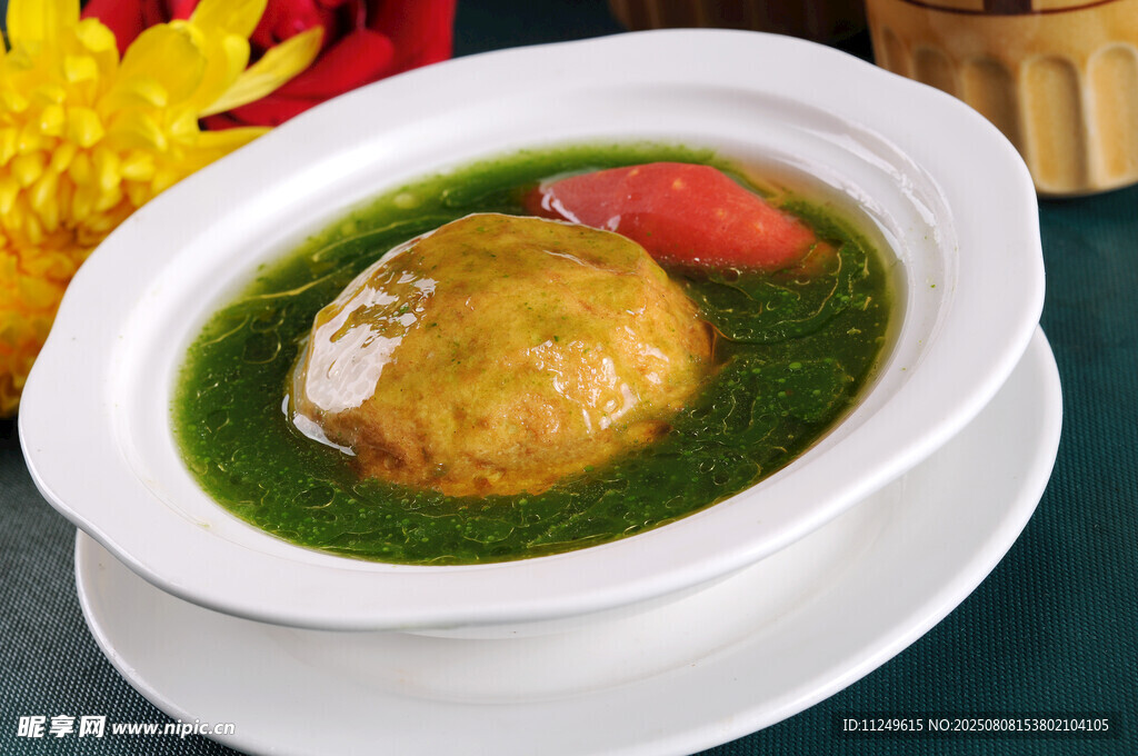 菜汁豆腐
