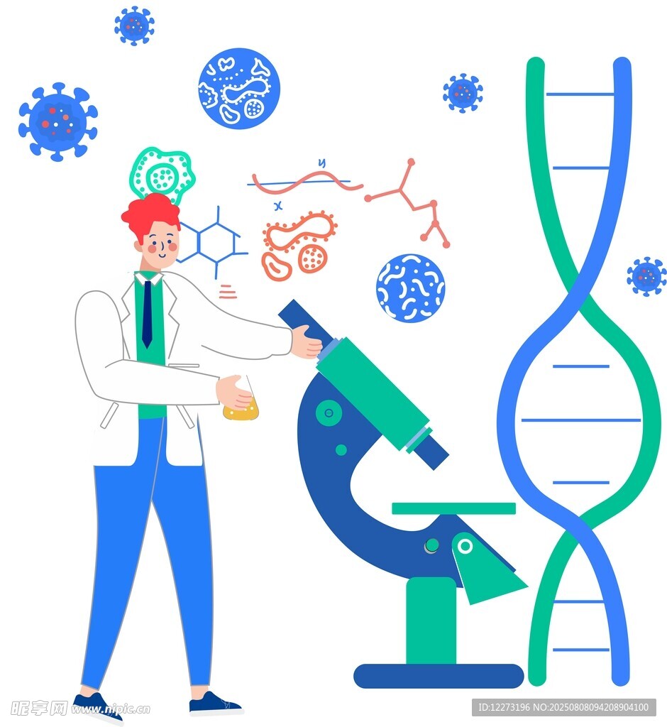 科学家用显微镜研究生物奥秘