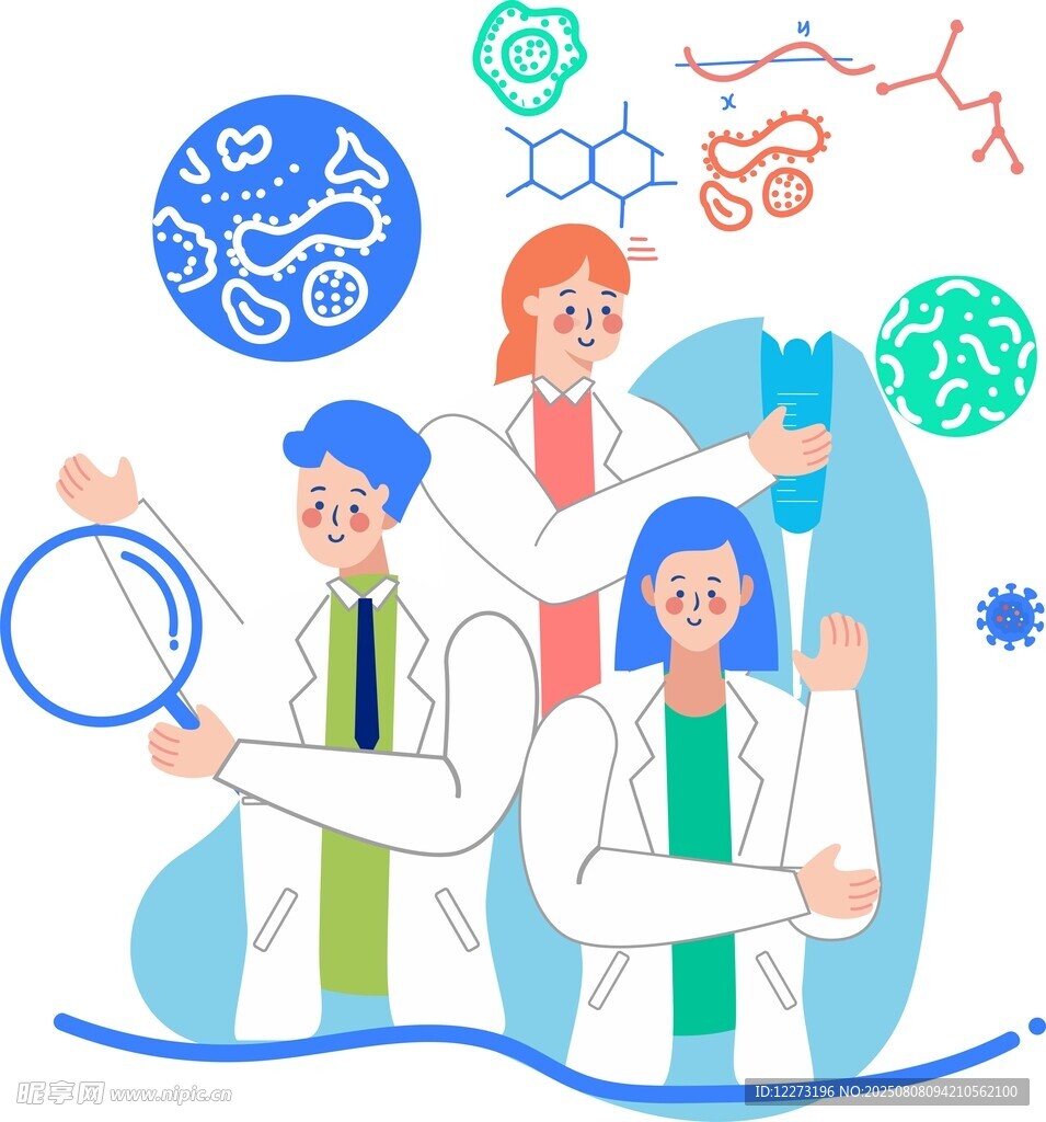 科研团队专注生物研究