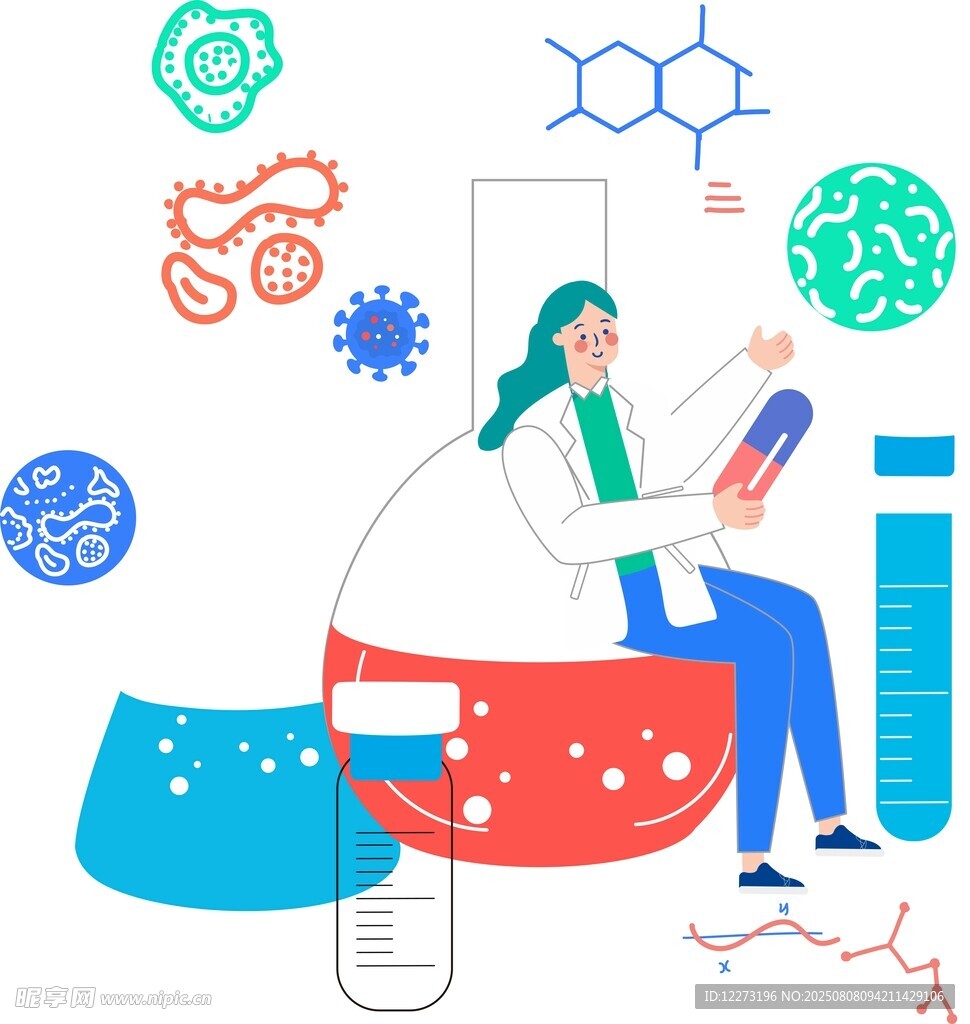科学家在实验室专注研究