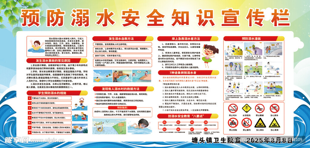 消防溺水安全知识宣传栏