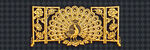 金色孔雀雕花装饰图案