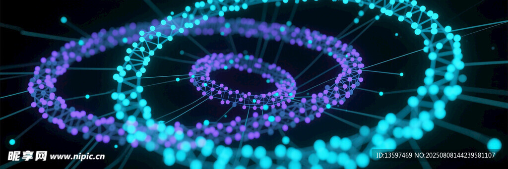 炫彩螺旋数字粒子效果