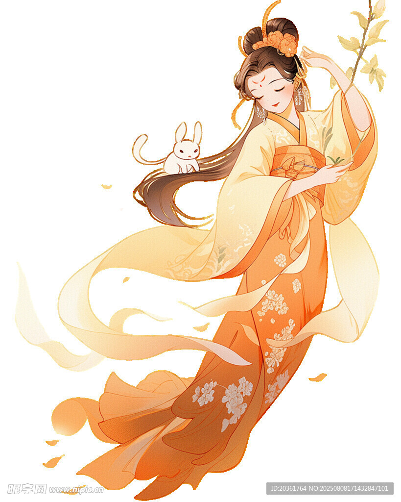 古风飘逸持花仙子