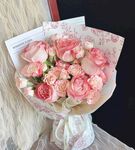 粉色浪漫玫瑰花束