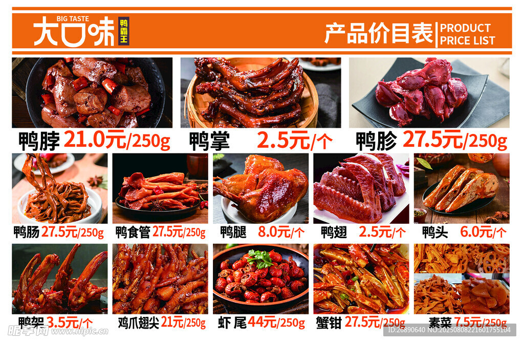 多样卤味产品展示