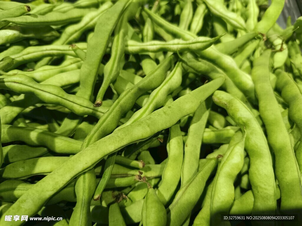 新鲜饱满的长豆角