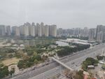 城市俯瞰 高楼与道路景观