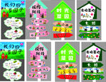 幼儿园校园花草牌 双面