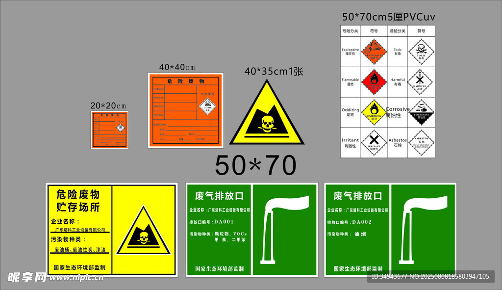 多样警示标识展示
