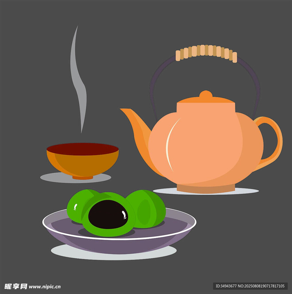 茶壶与茶点的温馨组合