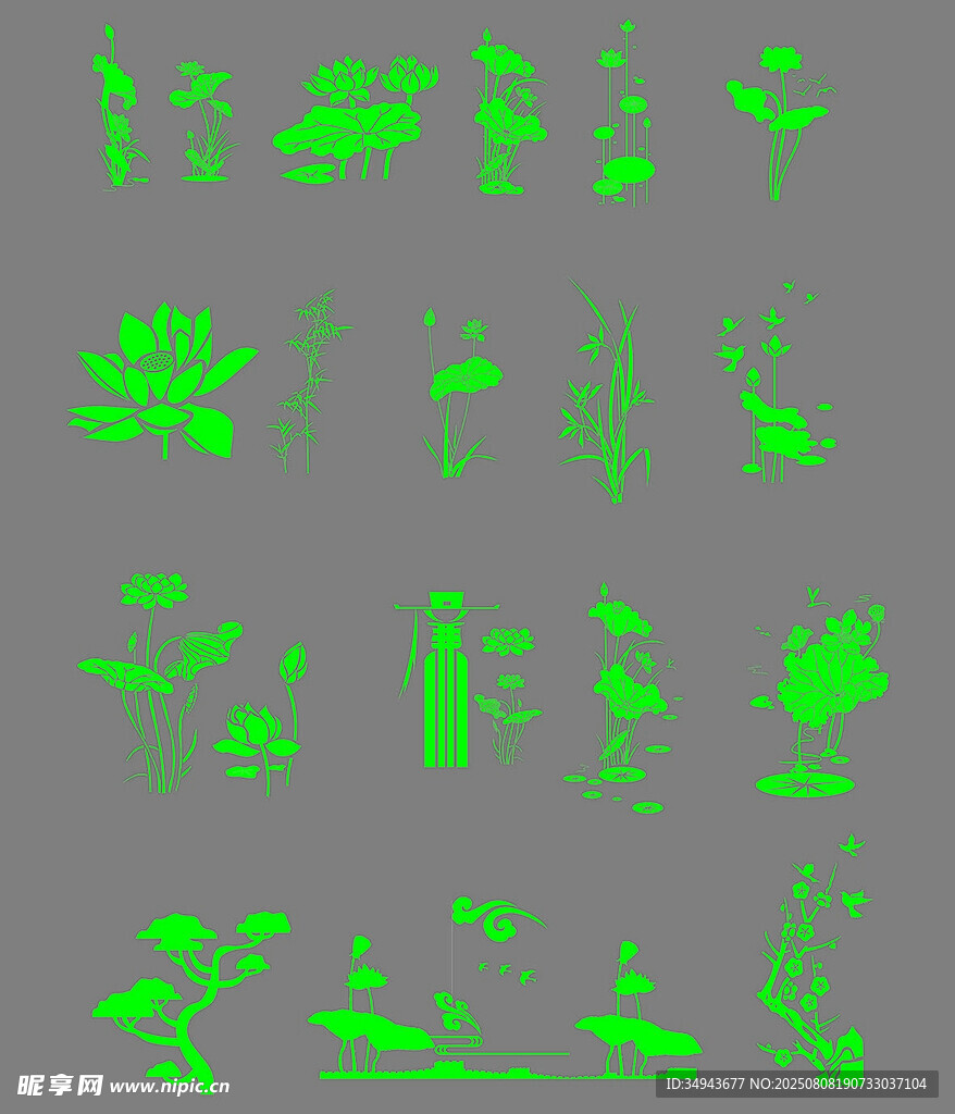 绿色植物矢量素材集合