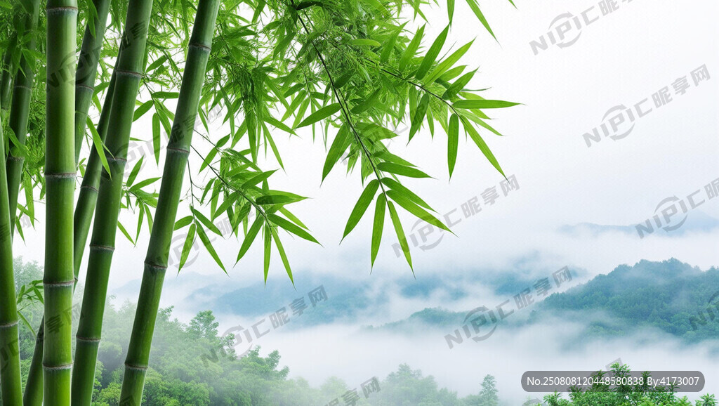 生成一片禅意的竹子背景