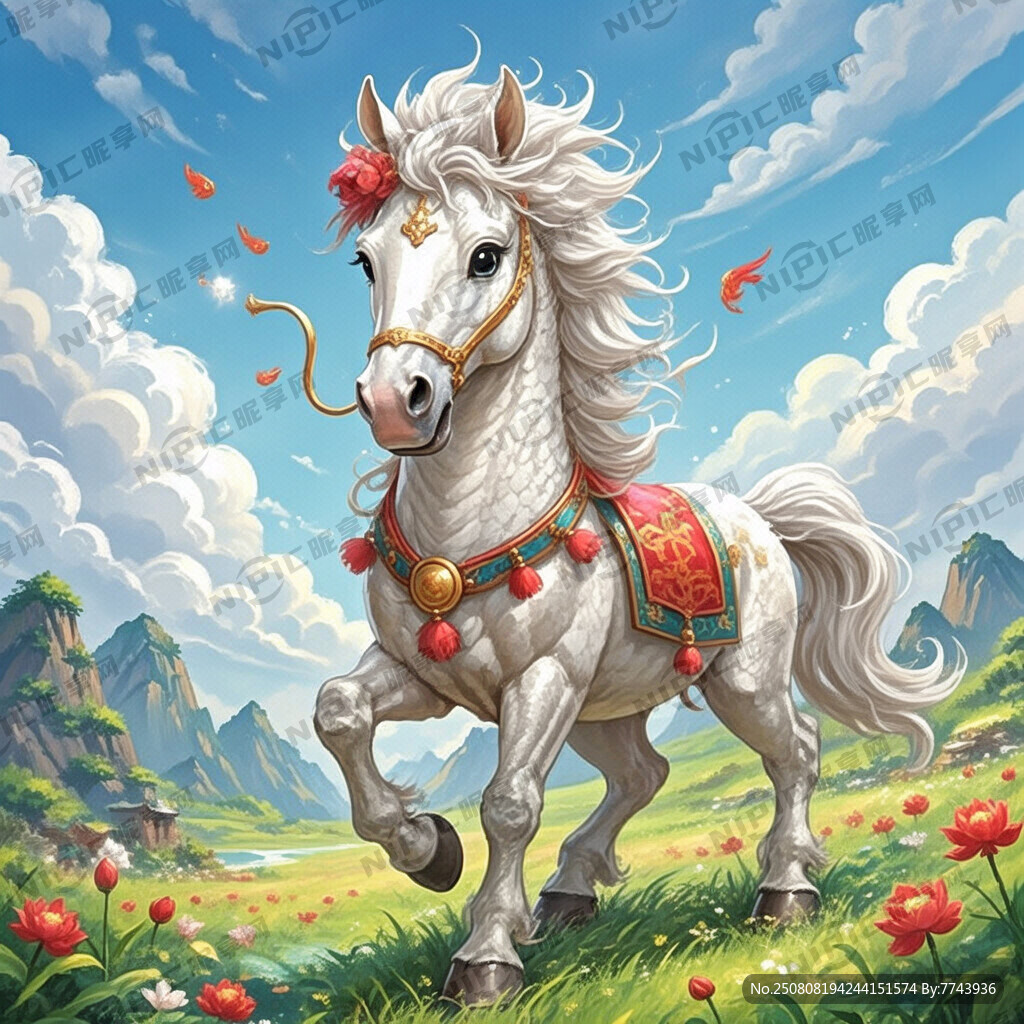 西游记白龙马 卡通