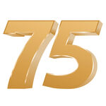 75数字金属立体字