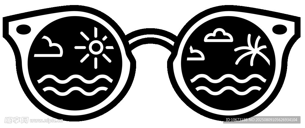 太阳镜中的风景元素