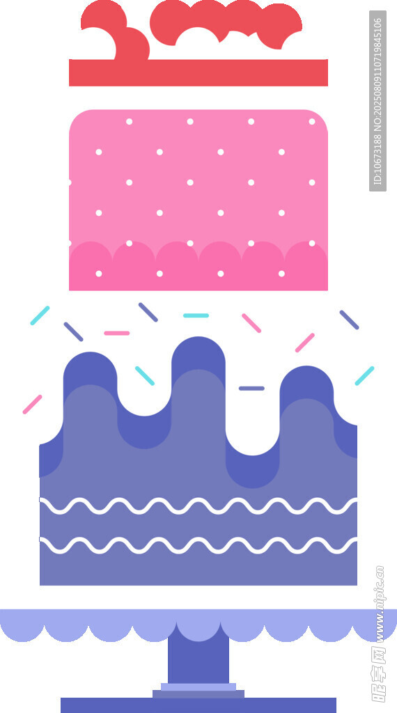 多彩蛋糕插画