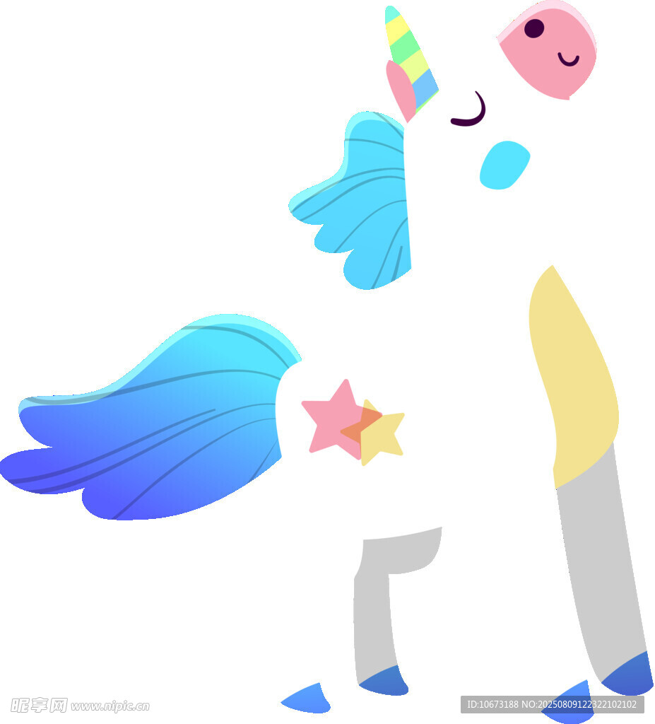 可爱独角兽插画形象