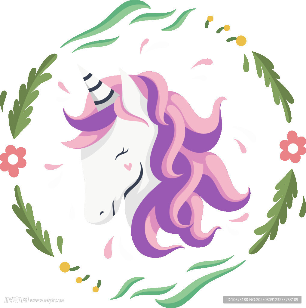 梦幻独角兽插画