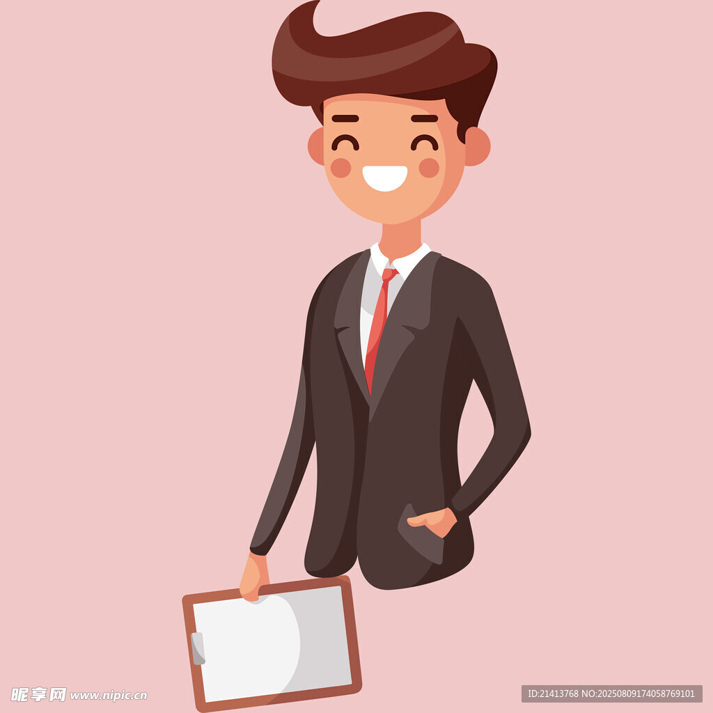 商务男士手持平板