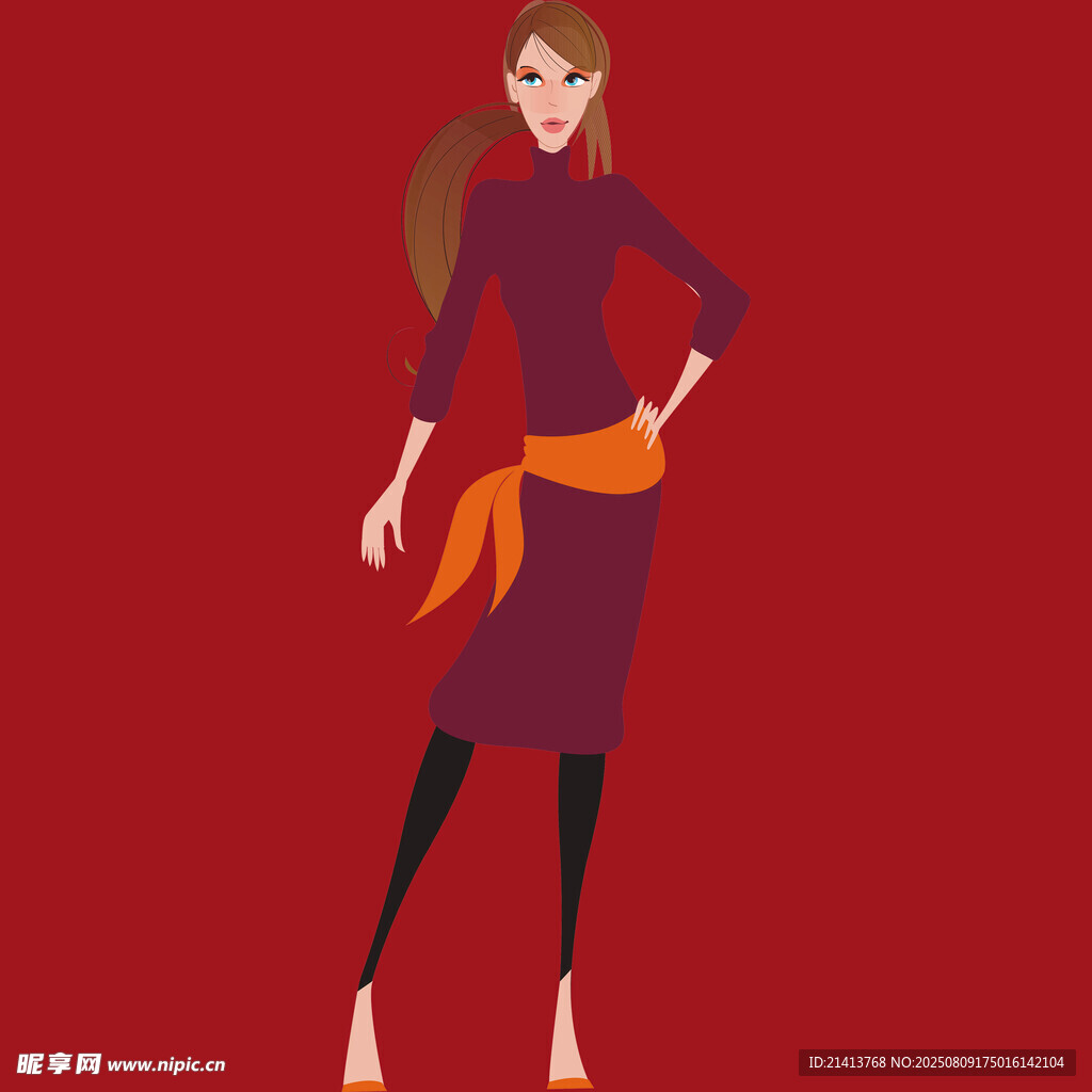 时尚女性服饰造型展示