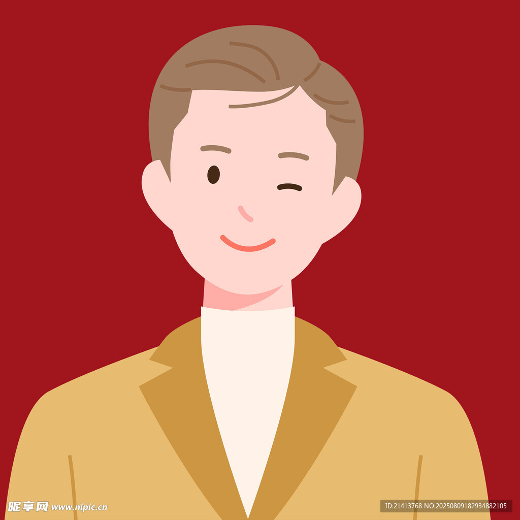 微笑男士插画