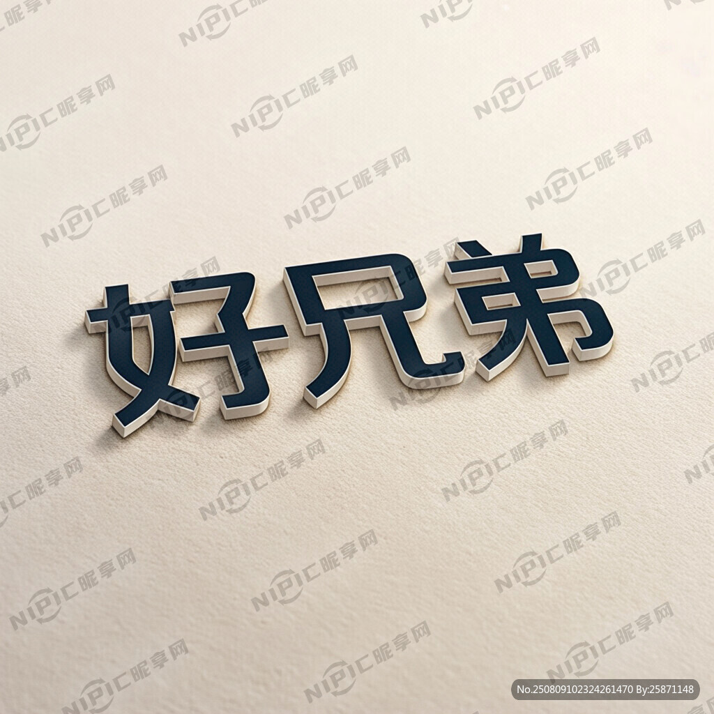 用好兄弟三个字做成标志