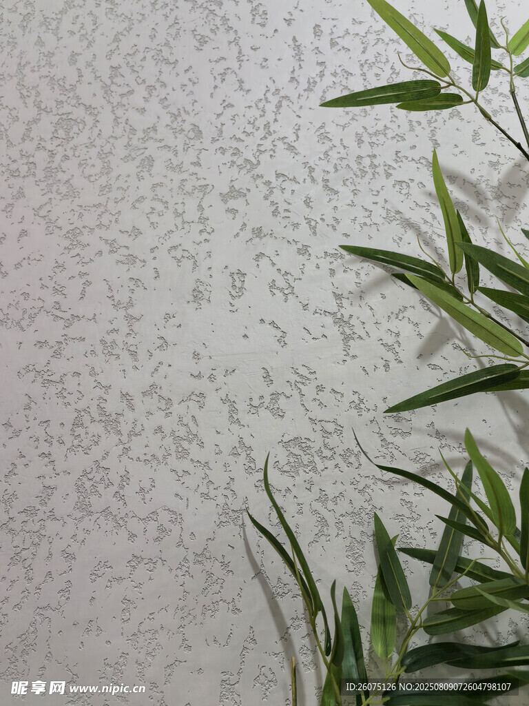 墙边仿真翠竹尽显自然清新
