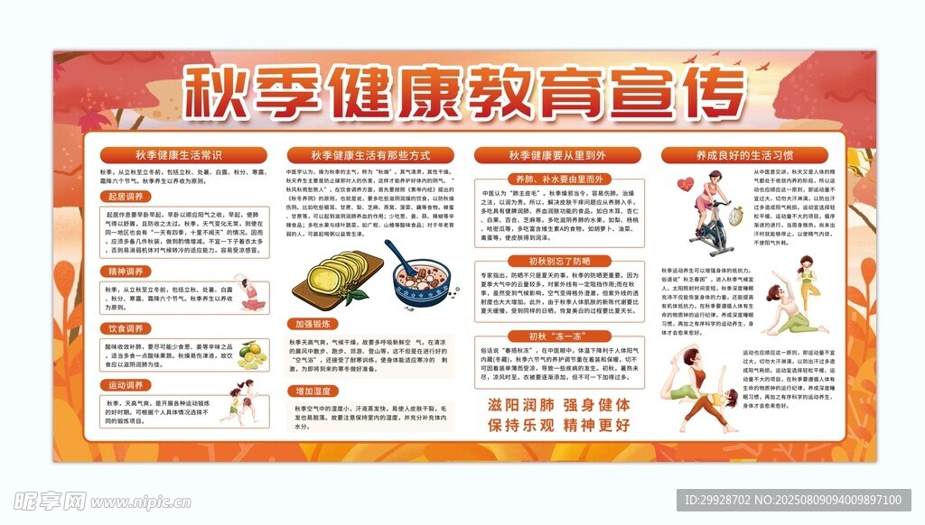 秋季健康教育宣传栏