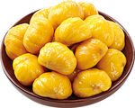 碗中饱满的去皮板栗