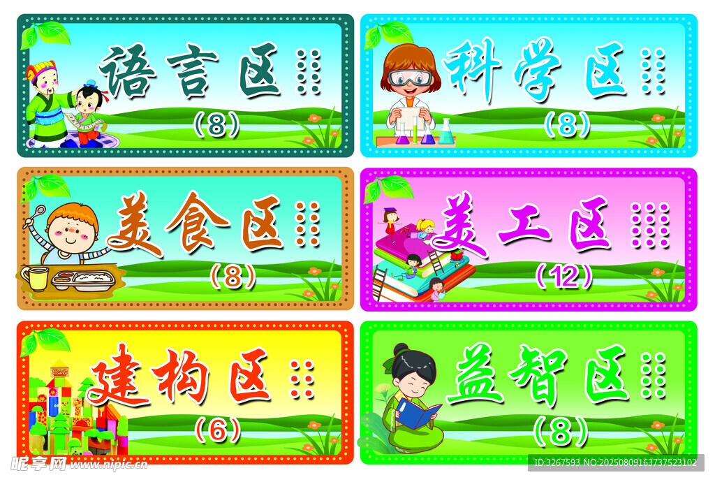 幼儿园区域标识牌
