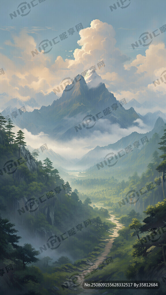 淡蓝色的天空 飘着几朵白云