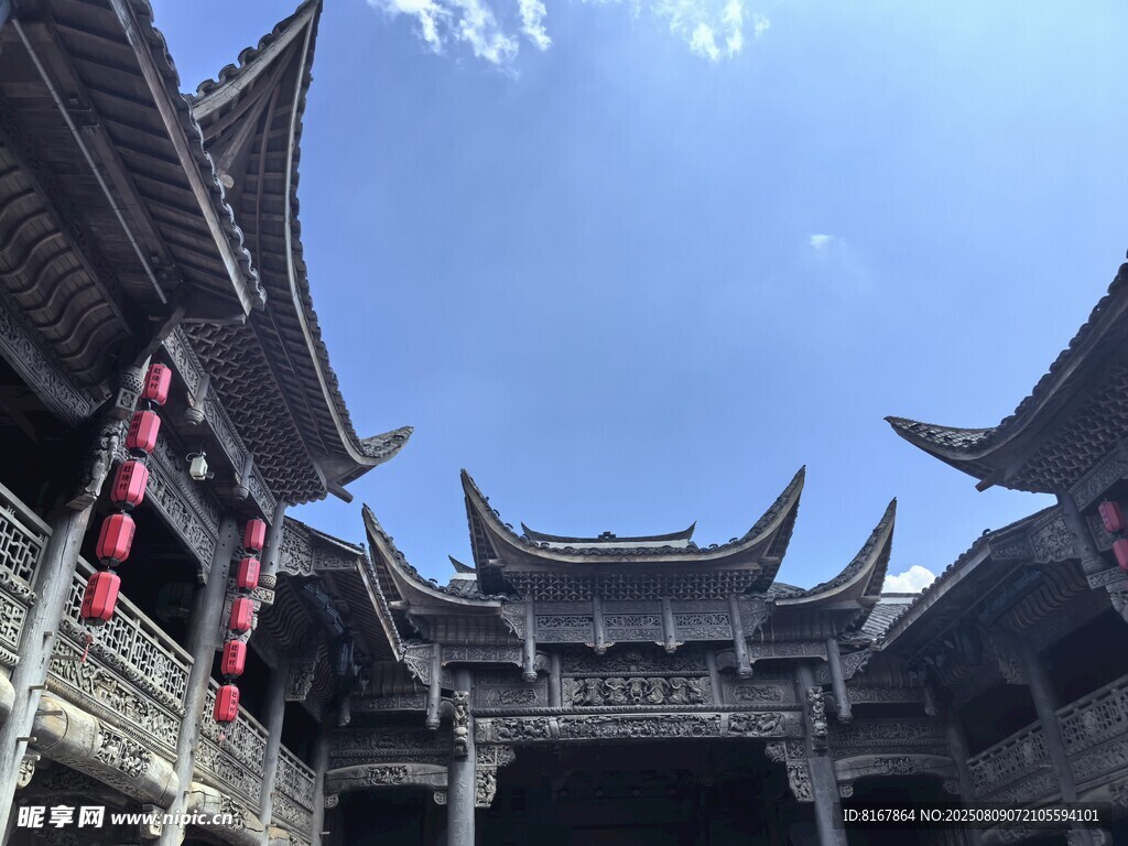 中式古建筑庭院美景