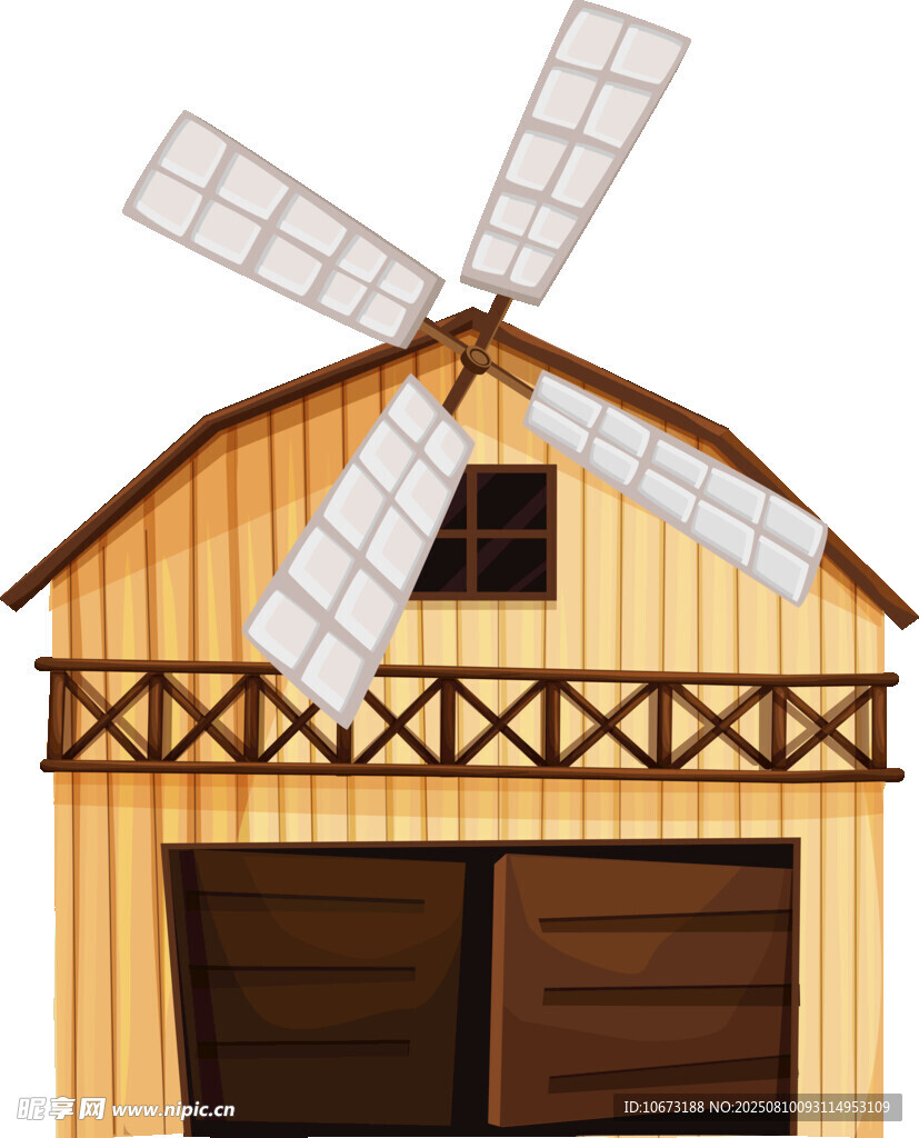 木质风车小屋