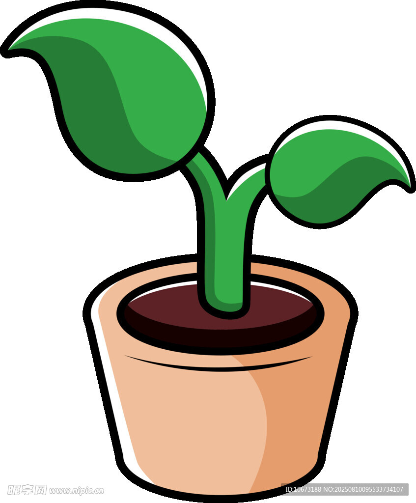 盆栽绿植插画