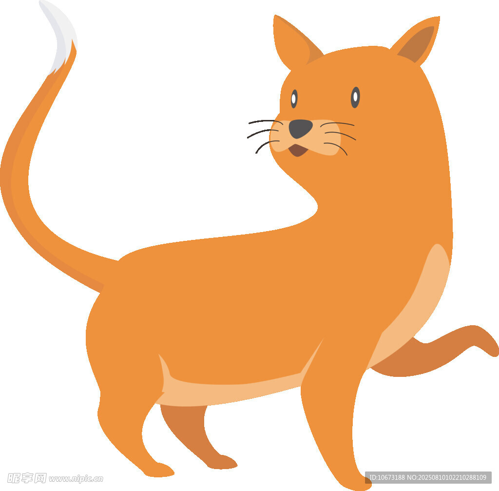 可爱橘猫回头俏皮模样
