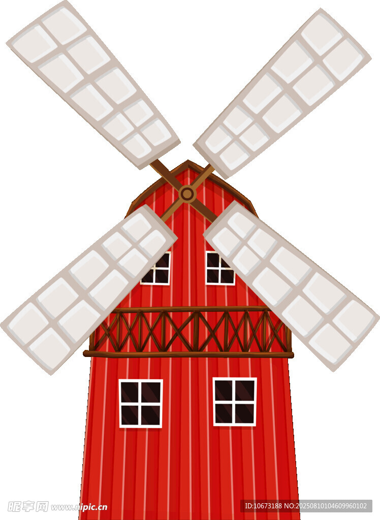 红色风车建筑