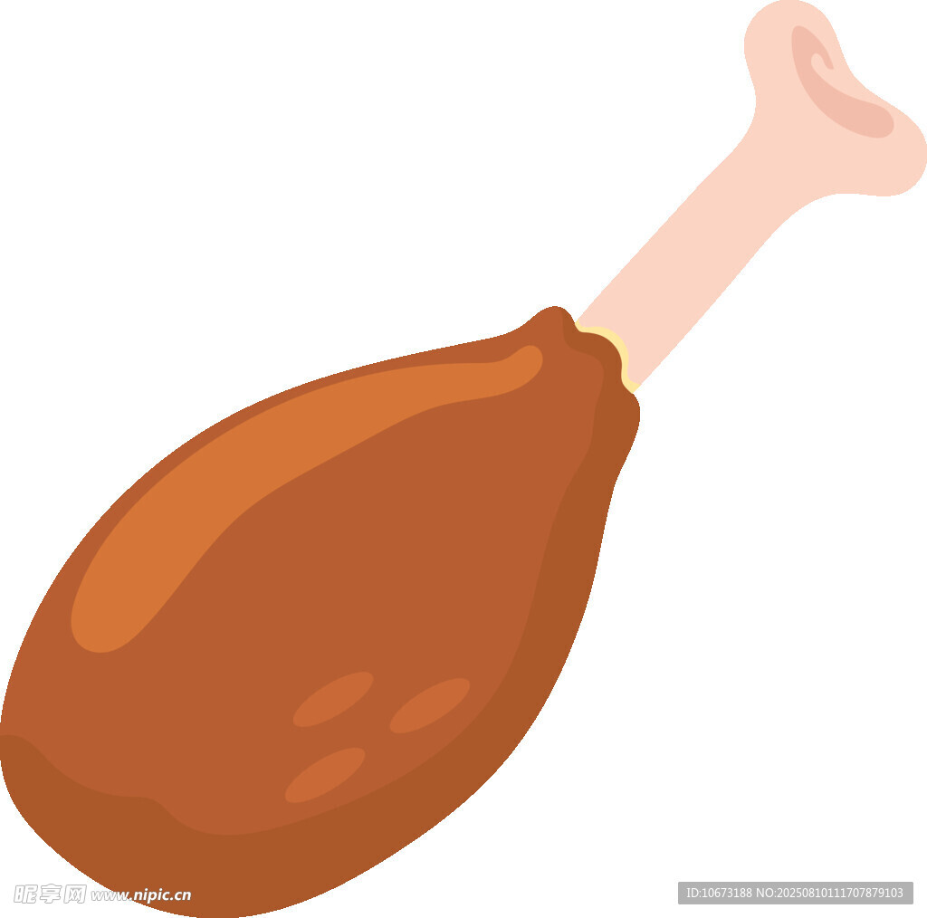 卡通风格美味炸鸡腿