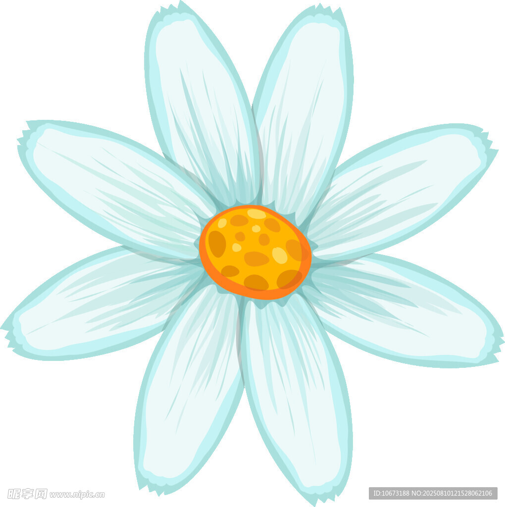 手绘清新小雏菊花朵图案