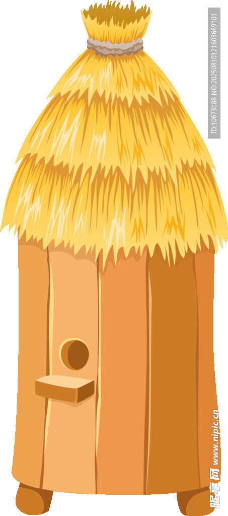 稻草小屋造型的可爱邮箱