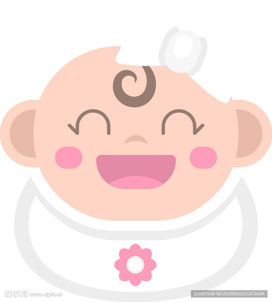 可爱微笑婴儿形象
