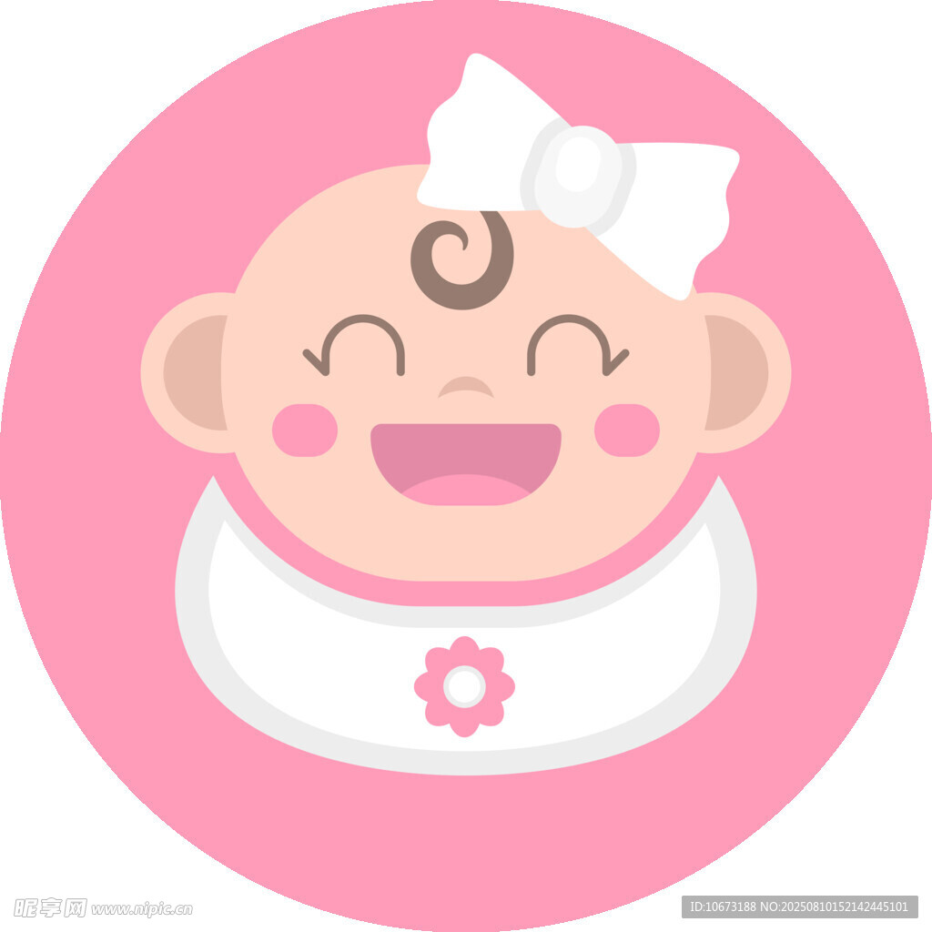 可爱微笑婴儿形象